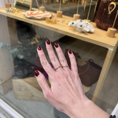 Anillo liso circonita