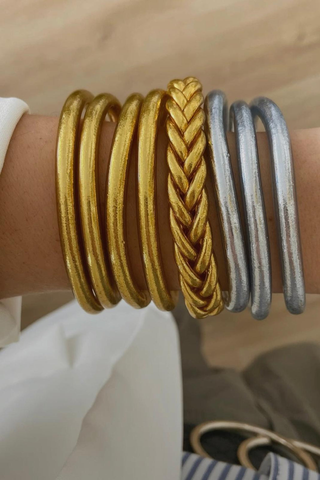 PULSERA PAN DE ORO PLATEADAS
